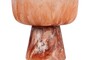 Casa Padrino Luxus Schale Beige / Weinrot  19 x H. 17,5 cm - Deko Schale aus transluzentem Kunstharz in Rubinrot und Creme - Luxus Deko Accessoires