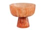 Casa Padrino Luxus Schale Beige / Weinrot  25,5 x H. 22 cm - Gro�e Deko Schale aus transluzentem Kunstharz in Rubinrot und Creme - Luxus Deko Accessoires