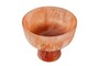 Casa Padrino Luxus Schale Beige / Weinrot  25,5 x H. 22 cm - Gro�e Deko Schale aus transluzentem Kunstharz in Rubinrot und Creme - Luxus Deko Accessoires