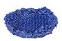 Casa Padrino Luxus Schale Blau  32 x H. 10 cm - Runde Deko Schale aus hochwertiger Keramik - Luxus Deko Accessoires