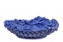 Casa Padrino Luxus Schale Blau  32 x H. 10 cm - Runde Deko Schale aus hochwertiger Keramik - Luxus Deko Accessoires