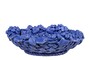 Casa Padrino Luxus Schale Blau  32 x H. 10 cm - Runde Deko Schale aus hochwertiger Keramik - Luxus Deko Accessoires