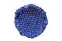 Casa Padrino Luxus Schale Blau  32 x H. 10 cm - Runde Deko Schale aus hochwertiger Keramik - Luxus Deko Accessoires