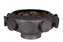 Casa Padrino Luxus Schale Bronzefarben  40 x H. 19 cm - Gro�e runde Schale Unfo aus Steingut mit bronzefarbener Oberfl�che - Luxus Deko Accessoires