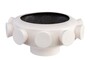 Casa Padrino Luxus Schale Cremewei�  40 x H. 19 cm - Gro�e runde Deko Schale aus Steingut in gebrochenem Wei� - Luxus Deko Accessoires