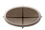 Casa Padrino Luxus Schale Grau 30 x 17,5 x H. 18 cm - Deko Schale aus Steingut der OVO Serie mit Grey Sand Glasur - Luxus Deko Accessoires