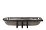 Casa Padrino Luxus Schale Grau 51 x 19,5 x H. 11 cm - L�ngliche Steingut Deko Schale im Gunmetal Finish - Luxus Deko Accessoires