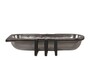 Casa Padrino Luxus Schale Grau 51 x 19,5 x H. 11 cm - L�ngliche Steingut Deko Schale im Gunmetal Finish - Luxus Deko Accessoires
