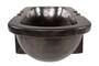 Casa Padrino Luxus Schale Grau 51 x 19,5 x H. 11 cm - L�ngliche Steingut Deko Schale im Gunmetal Finish - Luxus Deko Accessoires