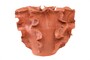 Casa Padrino Luxus Schale Naturfarben 40 x 40 x H. 30 cm - Gro�e organisch geformte Schale Reef aus Terrakotta - Luxus Deko Accessoires