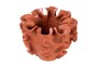 Casa Padrino Luxus Schale Naturfarben 40 x 40 x H. 30 cm - Gro�e organisch geformte Schale Reef aus Terrakotta - Luxus Deko Accessoires