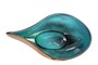 Casa Padrino Luxus Schale Orange / Blau 51 x 28 x H. 30 cm - Hohe organisch geformte Schale Drop aus Steingut - Luxus Deko Accessoires