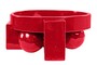 Casa Padrino Luxus Schale Weinrot 31,5 x 33,5 x H. 13,5 cm - Steingut Deko Schale im Burgundy Finish - Luxus Deko Accessoires