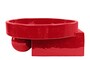 Casa Padrino Luxus Schale Weinrot 31,5 x 33,5 x H. 13,5 cm - Steingut Deko Schale im Burgundy Finish - Luxus Deko Accessoires