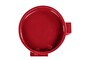 Casa Padrino Luxus Schale Weinrot 31,5 x 33,5 x H. 13,5 cm - Steingut Deko Schale im Burgundy Finish - Luxus Deko Accessoires