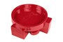Casa Padrino Luxus Schale Weinrot 31,5 x 33,5 x H. 13,5 cm - Steingut Deko Schale im Burgundy Finish - Luxus Deko Accessoires