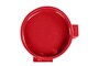 Casa Padrino Luxus Schale Weinrot 31,5 x 33,5 x H. 13,5 cm - Steingut Deko Schale im Burgundy Finish - Luxus Deko Accessoires