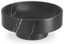 Casa Padrino Luxus Schale Schwarz  33 x H. 13 cm - Runde Deko Sch�ssel aus hochwertigem Marmor - Luxus Deko Accessoires