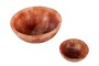 Casa Padrino Luxus Schalen 2er Set Beige / Weinrot - Deko Schalen aus transluzentem Kunstharz in Rubinrot und Creme - Luxus Deko Accessoires