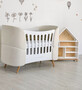 Casa Padrino Luxus Babybett Wei� / Creme / Naturfarben 145 cm