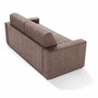 Casa Padrino Luxus Schlafsofa Braun / Silber 218 cm - Ausklappbares Wohnzimmer Sofa