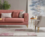 Casa Padrino Luxus Schlafsofa Rosa / Gold 222 x 93 x H. 87 cm - Wohnzimmer Sofa mit 5 Kissen - Luxus Wohnzimmer M�bel