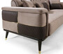 Casa Padrino Luxus Schlafsofa Braun / Dunkelbraun / Gold 225 x 94 x H. 83 cm - Modernes Wohnzimmer Sofa - Wohnzimmer M�bel
