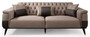 Casa Padrino Luxus Schlafsofa Braun / Dunkelbraun / Gold 225 x 94 x H. 83 cm - Modernes Wohnzimmer Sofa - Wohnzimmer M�bel