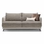 Casa Padrino Luxus Schlafsofa Grau / Schwarz 215 cm - Ausklappbares Wohnzimmer Sofa