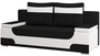 Casa Padrino Luxus Schlafsofa Schwarz / Wei� / Silber 200 x 92 x H. 90 cm - Wohnzimmer Sofa mit Schlaffunktion - Wohnzimmer M�bel - Luxus M�bel - Luxus Interior