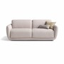 Casa Padrino Luxus Schlafsofa Hellgrau 222 cm - Ausklappbares Wohnzimmer Sofa