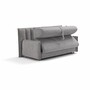 Casa Padrino Luxus Schlafsofa Grau 220 cm - Ausklappbares Wohnzimmer Sofa