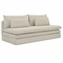Casa Padrino Schlafsofa Hellbeige 190 cm - Ausklappbares Wohnzimmer Sofa