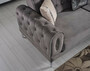 Casa Padrino Luxus Schlafsofa Grau / Silber 225 x 95 x H. 83 cm - Wohnzimmer Sofa mit 4 Kissen - Luxus Wohnzimmer M�bel