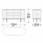 Casa Padrino Luxus Kommode mit 3 Schubladen Braun / Wei� / Messing 155 cm - Luxus Hotel & Schlafzimmer M�bel