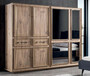 Casa Padrino Luxus Schlafzimmerschrank Braun 262 x 72 x H. 216 cm - Moderner Massivholz Kleiderschrank mit 2 Schiebet�ren - Luxus Schlafzimmer M�bel