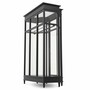 Casa Padrino Luxus Art Deco Mahagoni Kleiderschrank Schwarz 147 x H. 238 cm