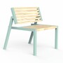 Casa Padrino Gartenstuhl Mintgr�n / Naturfarben - Parkstuhl - Outdoor Stuhl - Garten M�bel - Park M�bel - Outdoor M�bel 
