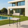 Casa Padrino Luxus Schmiedeeisen Gartenstuhl Beige / Schwarz H. 100 cm - Esszimmerstuhl - Luxus Esszimmer & Garten M�bel 