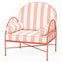 Casa Padrino Luxus Schmiedeeisen Sessel Rosa / Wei� - Hotel & Garten Sessel