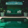 Casa Padrino Luxus Schmiedeeisen Sofa Gr�n / Schwarz 240 cm - Hotel & Garten Sofa