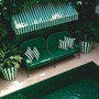 Casa Padrino Luxus Schmiedeeisen Sofa Gr�n / Schwarz 240 cm - Hotel & Garten Sofa