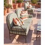 Casa Padrino Luxus Hotel & Garten Schmiedeeisen Sofa Sofa Gr�n / Wei� / Schwarz 240 cm - Hotel & Garten M�bel