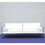 Casa Padrino Luxus Schmiedeeisen Sofa Schwarz / Wei� 245 cm - Hotel & Garten Sofa