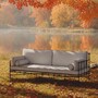 Casa Padrino Luxus Schmiedeeisen Sofa Schwarz / Grau 245 cm - Hotel & Garten Sofa