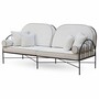 Casa Padrino Luxus Schmiedeeisen Sofa Grau / Schwarz 240 cm - Hotel & Garten Sofa 