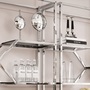 Casa Padrino Luxus Spiegel Set Silber - 2 Tischspiegel mit konvexem Spiegelglas - Deko Accessoires