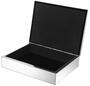 Casa Padrino Luxus Schmuckkasten Silber 20 x 15 x H. 5 cm - Schmuckschatulle - Aufbewahrungsbox - Deko Accessoires - Luxus Qualit�t