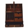 Casa Padrino Luxus Schreibtisch Oranizer Box Braun H. 43 cm - Schreibtisch Accessoires