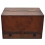 Casa Padrino Luxus Schreibtisch Oranizer Box Braun H. 43 cm - Schreibtisch Accessoires
